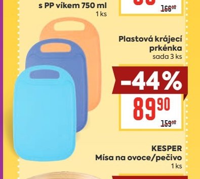 Plastová krájecí prkénka sada 3 ks