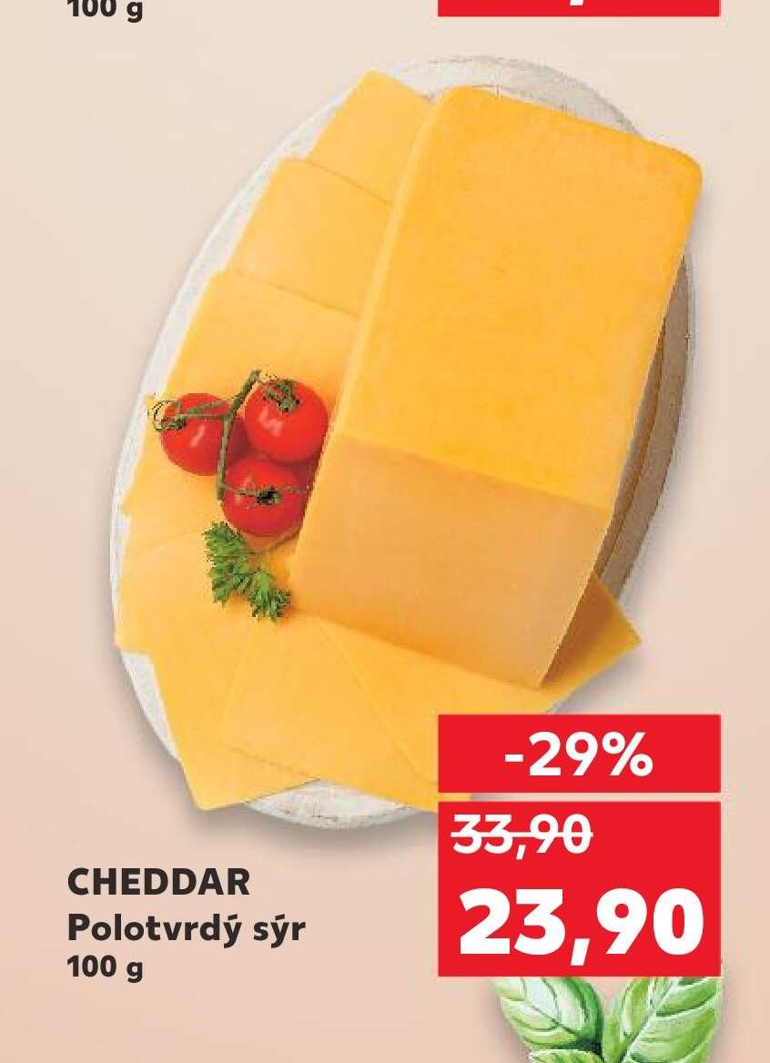 CHEDDAR Polotvrdý sýr