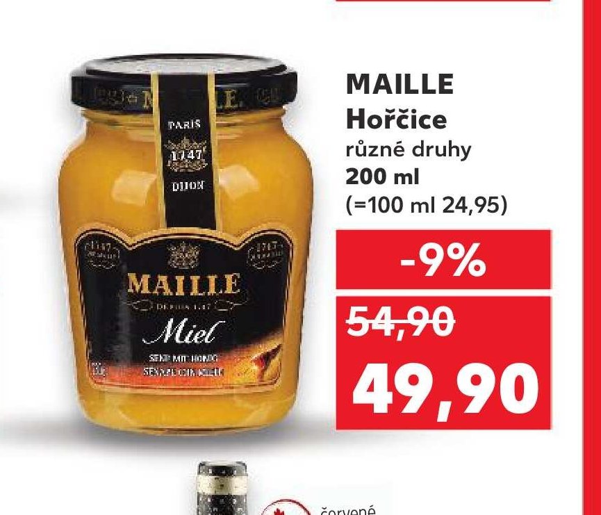 MAILLE Hořčice různé druhy 200 ml