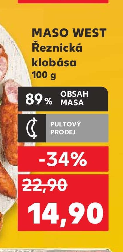 MASO WEST Řeznická klobása