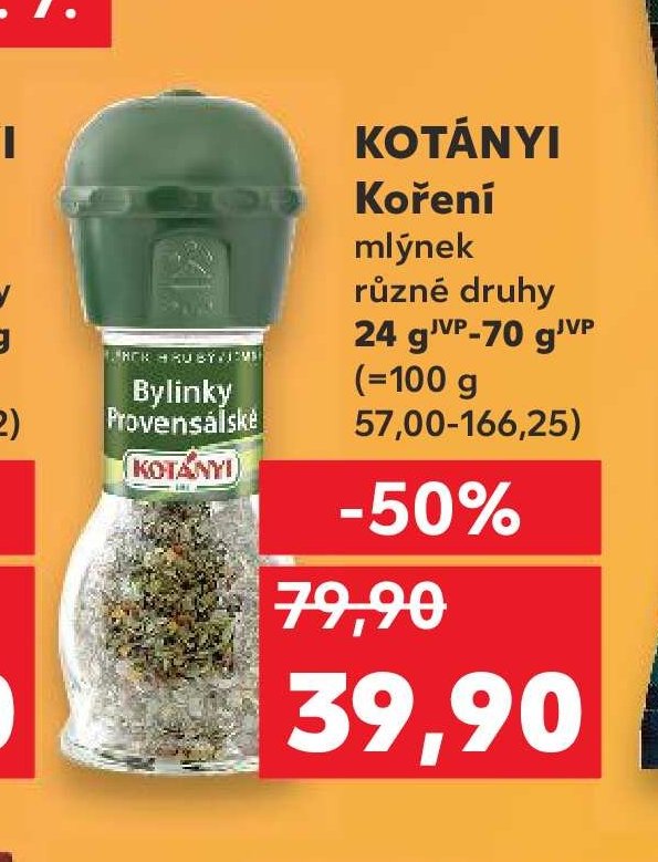 Kotányi Koření mlýnek různé druhy
