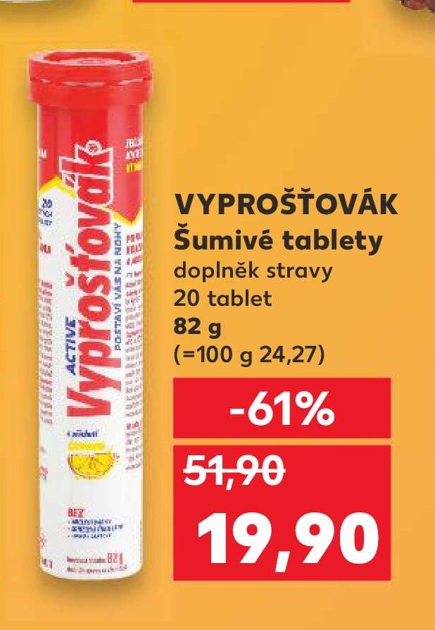 Vyprošťovák šumivé tablety