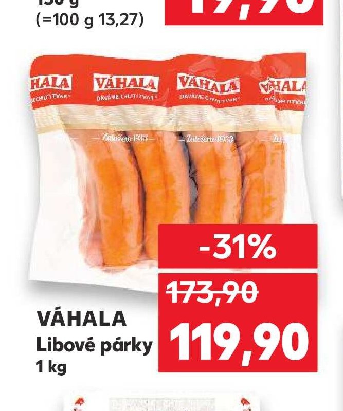VÁHALA Libové párky 1 kg