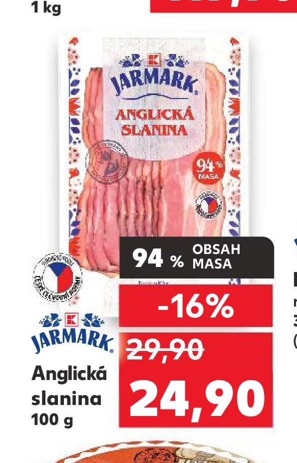 JARMARK Anglická slanina 100 g