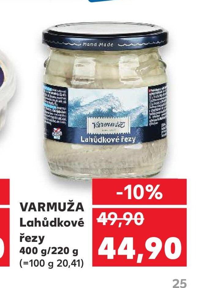 VARMUŽA Lahůdkové řezy 400 g/220 g