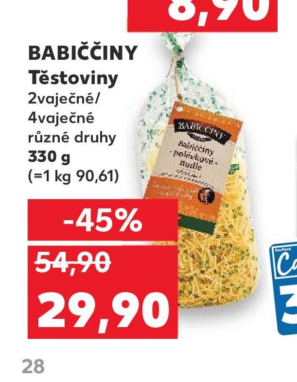 BABIČČINY Těstoviny 330 g