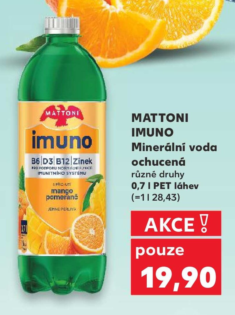 MATTONI IMUNO Minerální voda ochucená
