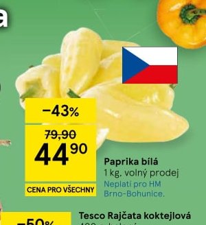 Paprika bílá