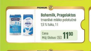 Bohemilk, Pragolaktos trvanlivé mléko polotučné 1,5 % tuku, 1 l