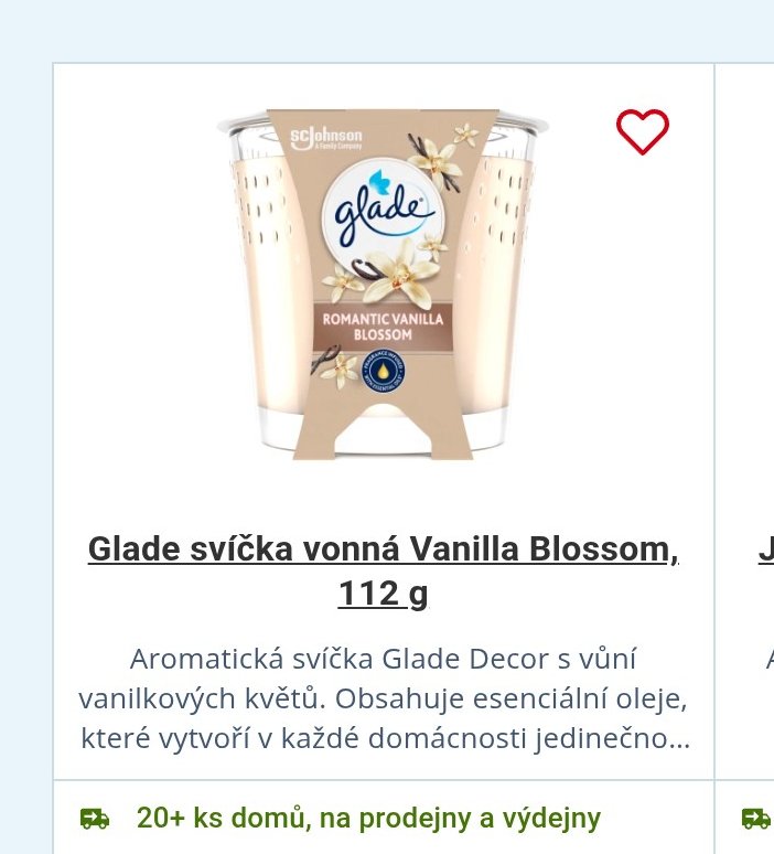 Glade svíčka vonná Vanilla Blossom, 112 g