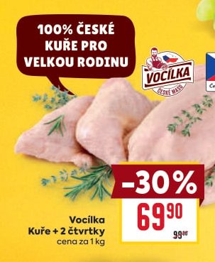 Vocilka Kuře + 2 čtvrtky
