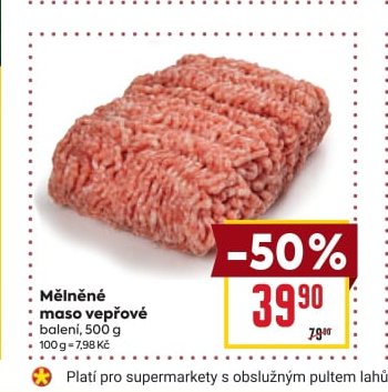 Mělněné maso vepřové