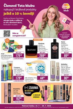 aktuální leták Teta drogerie 16.7.2026-28.7.2026