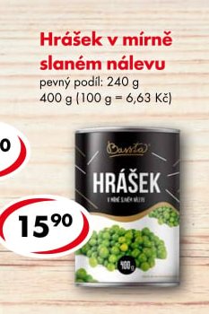Hrášek v mírně slaném nálevu