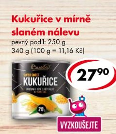 Kukuřice v mírně slaném nálevu