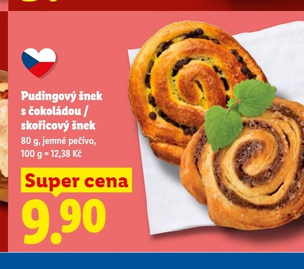 Pudingový šnek s čokoládou / skořicový šnek