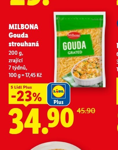 MILBONA Gouda strouhaná