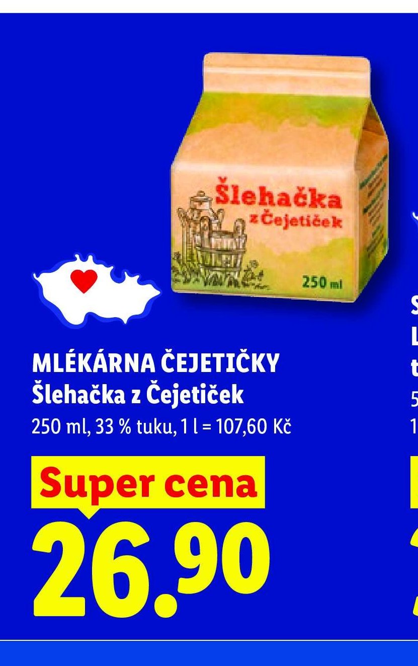 MLÉKÁRNA ČEJETIČKY Šlehačka z Čejetiček
