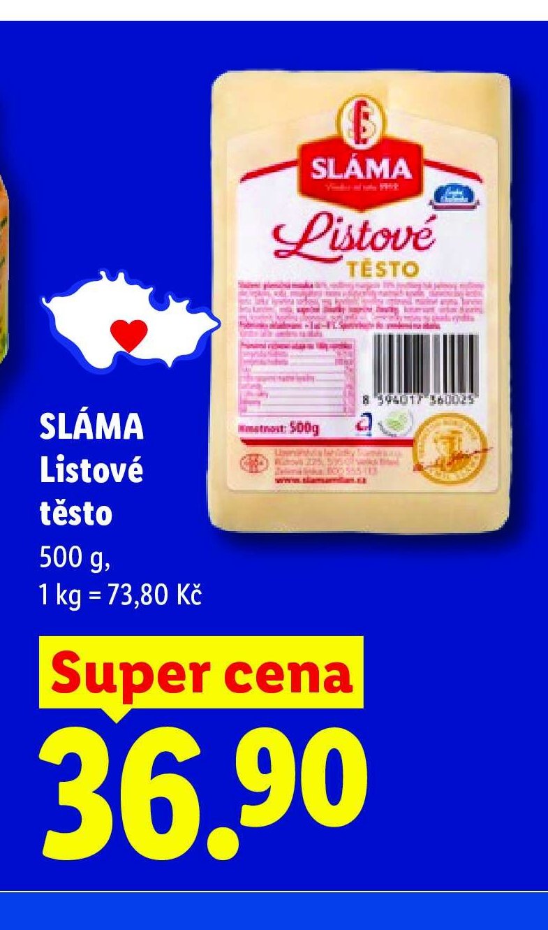 SLÁMA Listové těsto