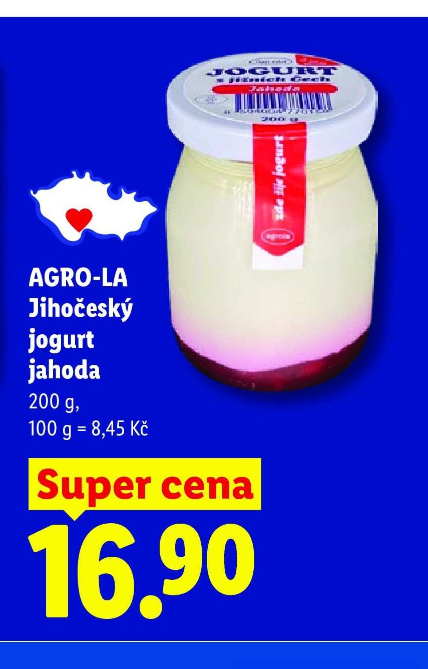 AGRO-LA Jihočeský jogurt jahoda