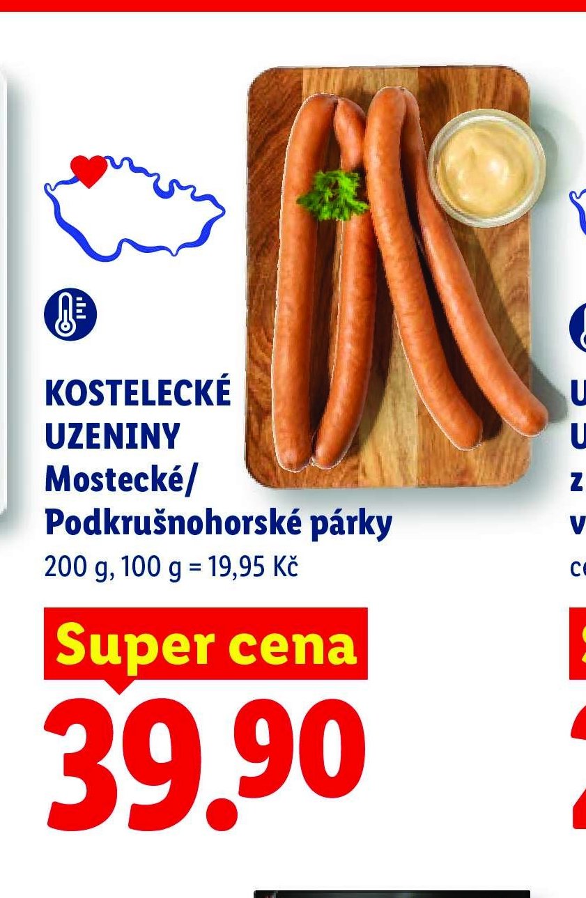 KOSTELECKÉ UZENINY Mostecké/ Podkrušnohorské párky