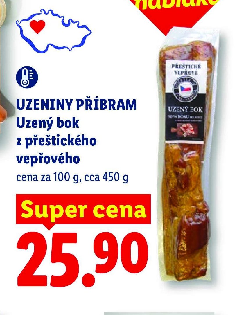 UZENINY PŘÍBRAM Uzený bok z přeštického vepřového