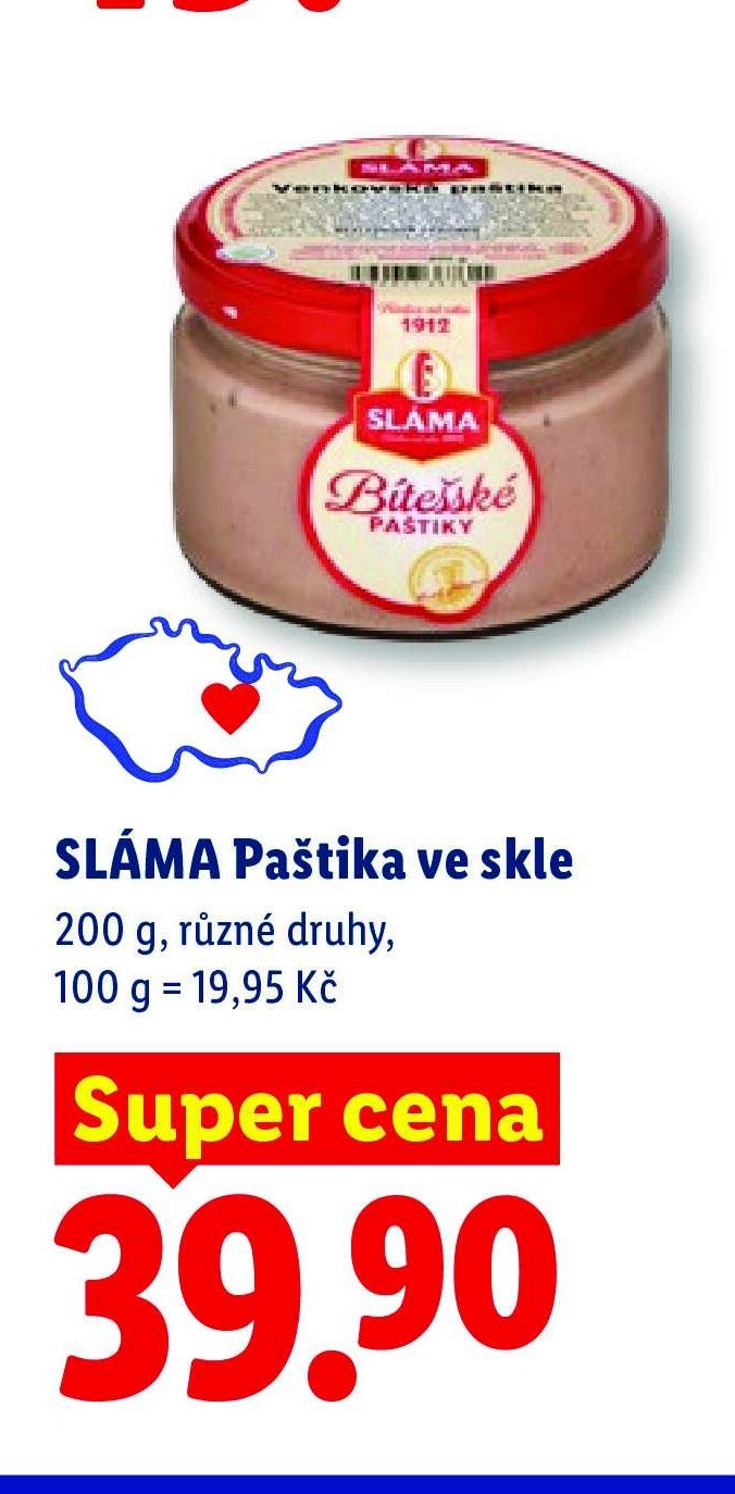 SLÁMA Paštika ve skle