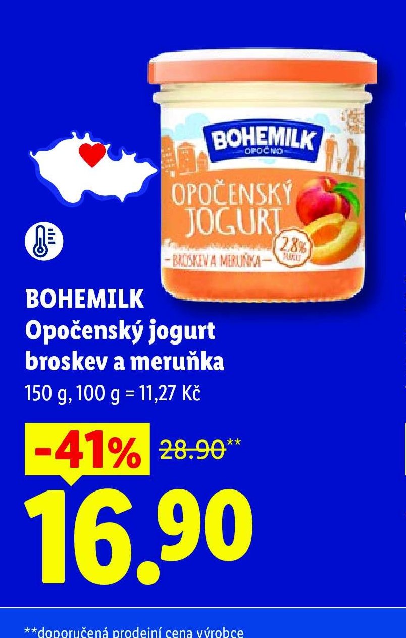 BOHEMILK Opočenský jogurt broskev a meruňka