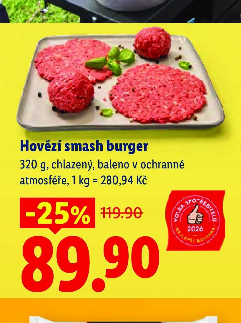 Hovězí smash burger
