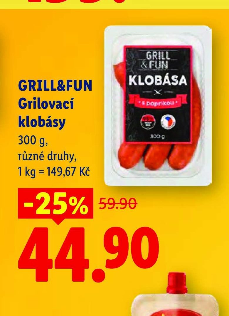 GRILL&FUN Grilovací klobásy