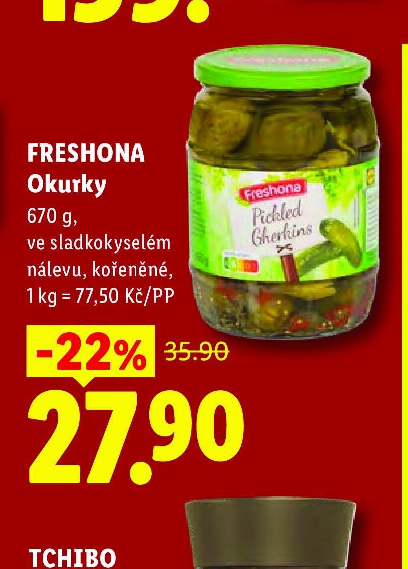 FRESHONA Okurky 670 g