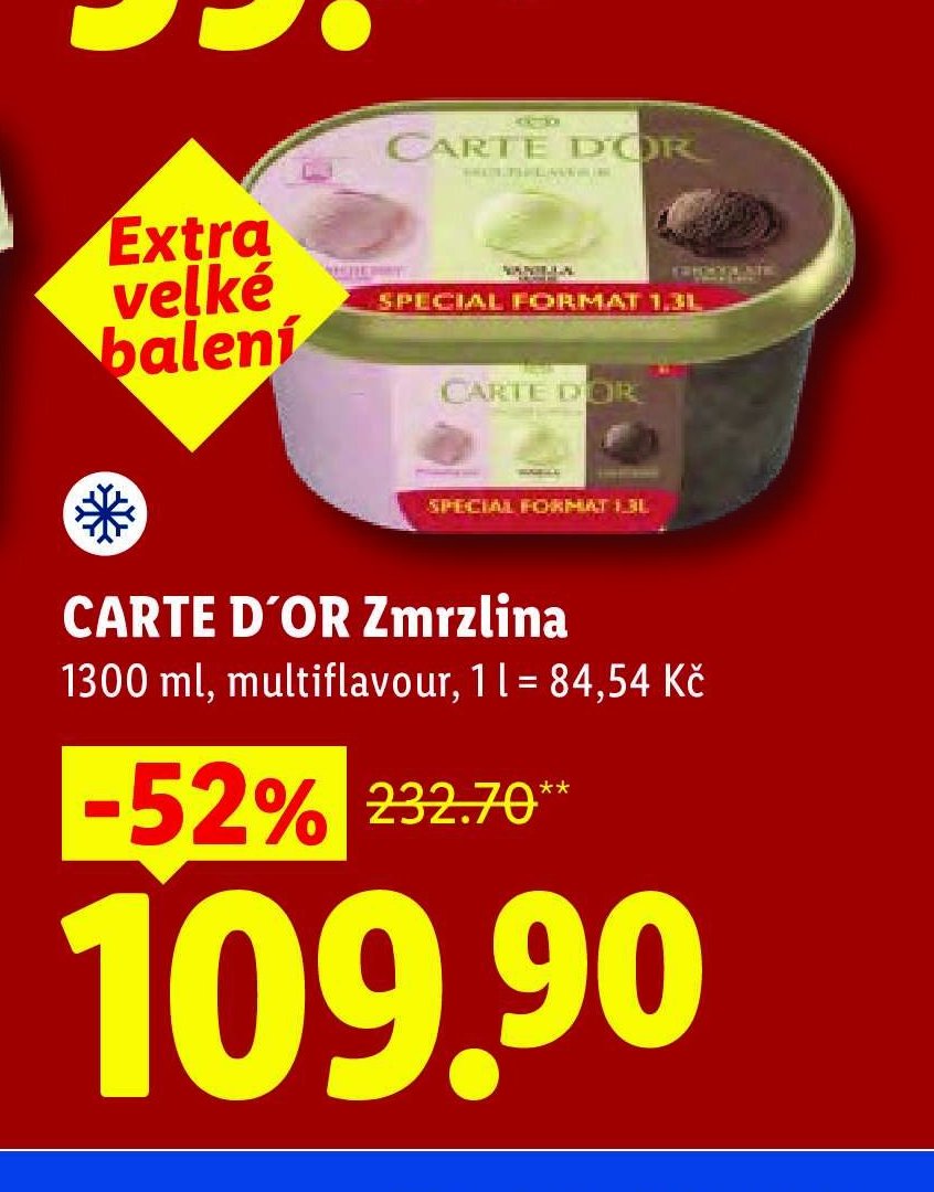 CARTE D'OR Zmrzlina
