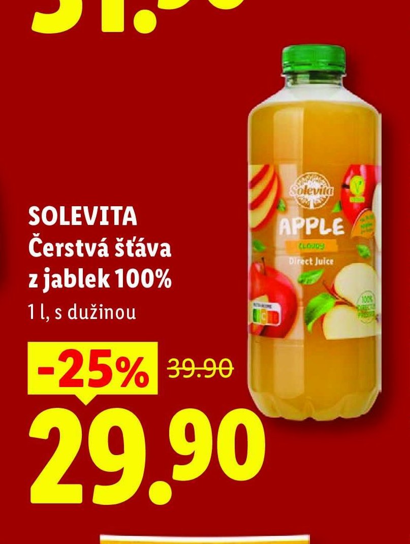 SOLEVITA Čerstvá šťáva z jablek 100%