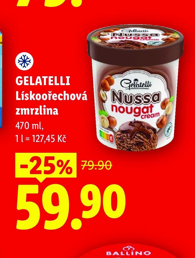 GELATELLI Lískoořechová zmrzlina