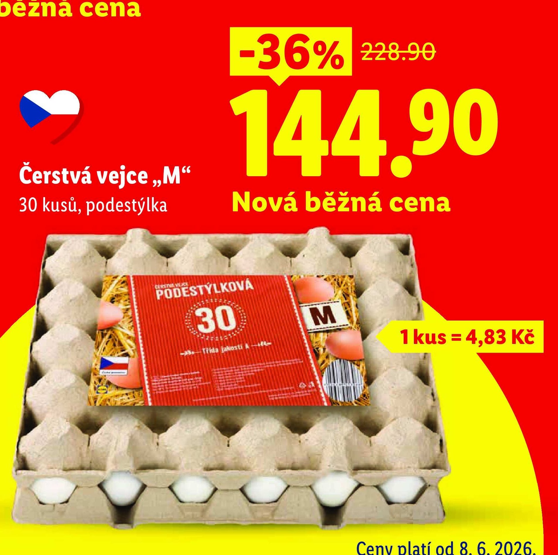 Čerstvá vejce „M“ 30 kusů, podestýlka
