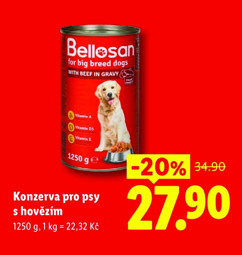 Bellosan konzerva pro psy s hovězím