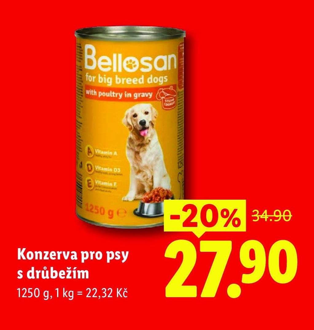 Bellosan konzerva pro psy s drůbežím