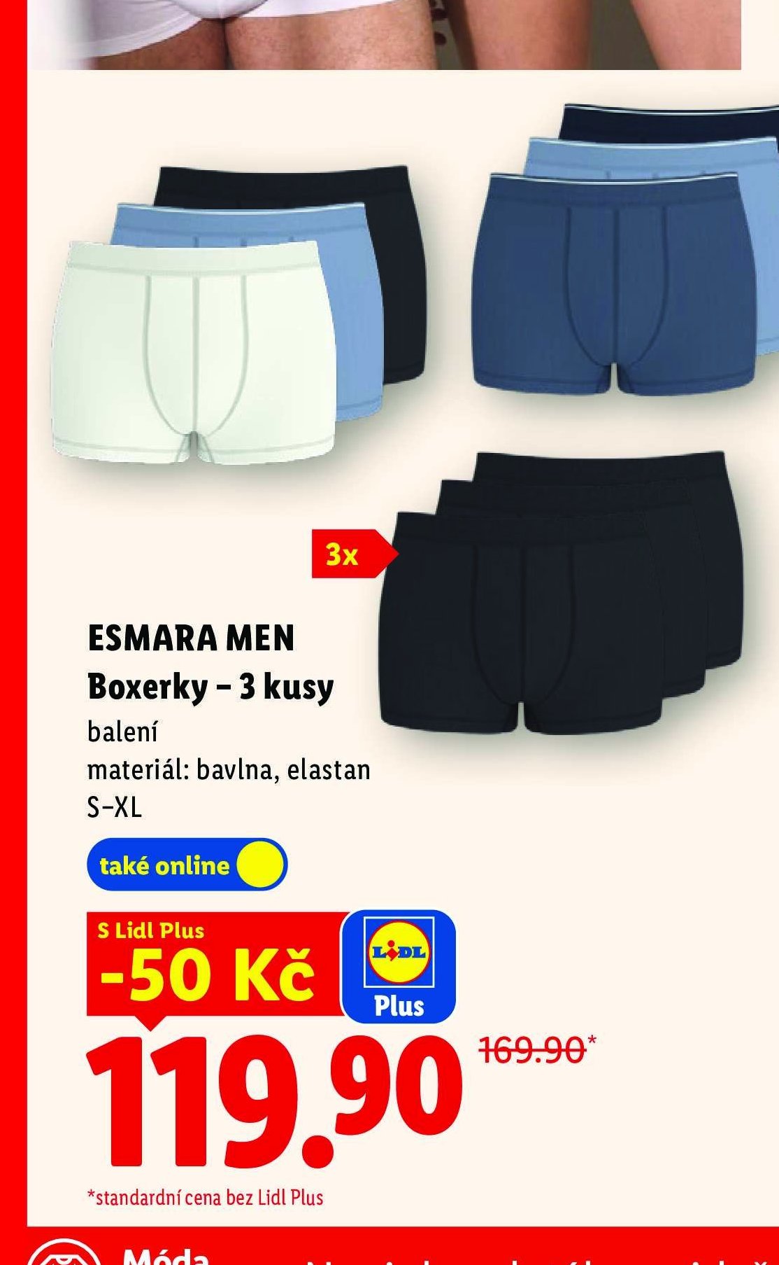 ESMARA MEN Boxerky - 3 kusy