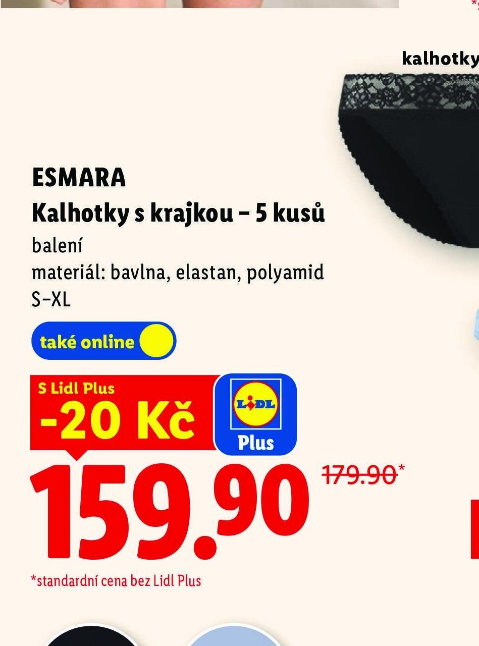 Esmara Kalhotky s krajkou – 5 kusů