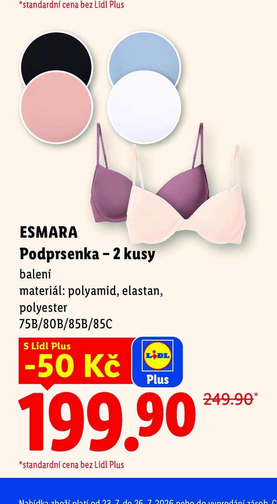 Esmara Podprsenka – 2 kusy