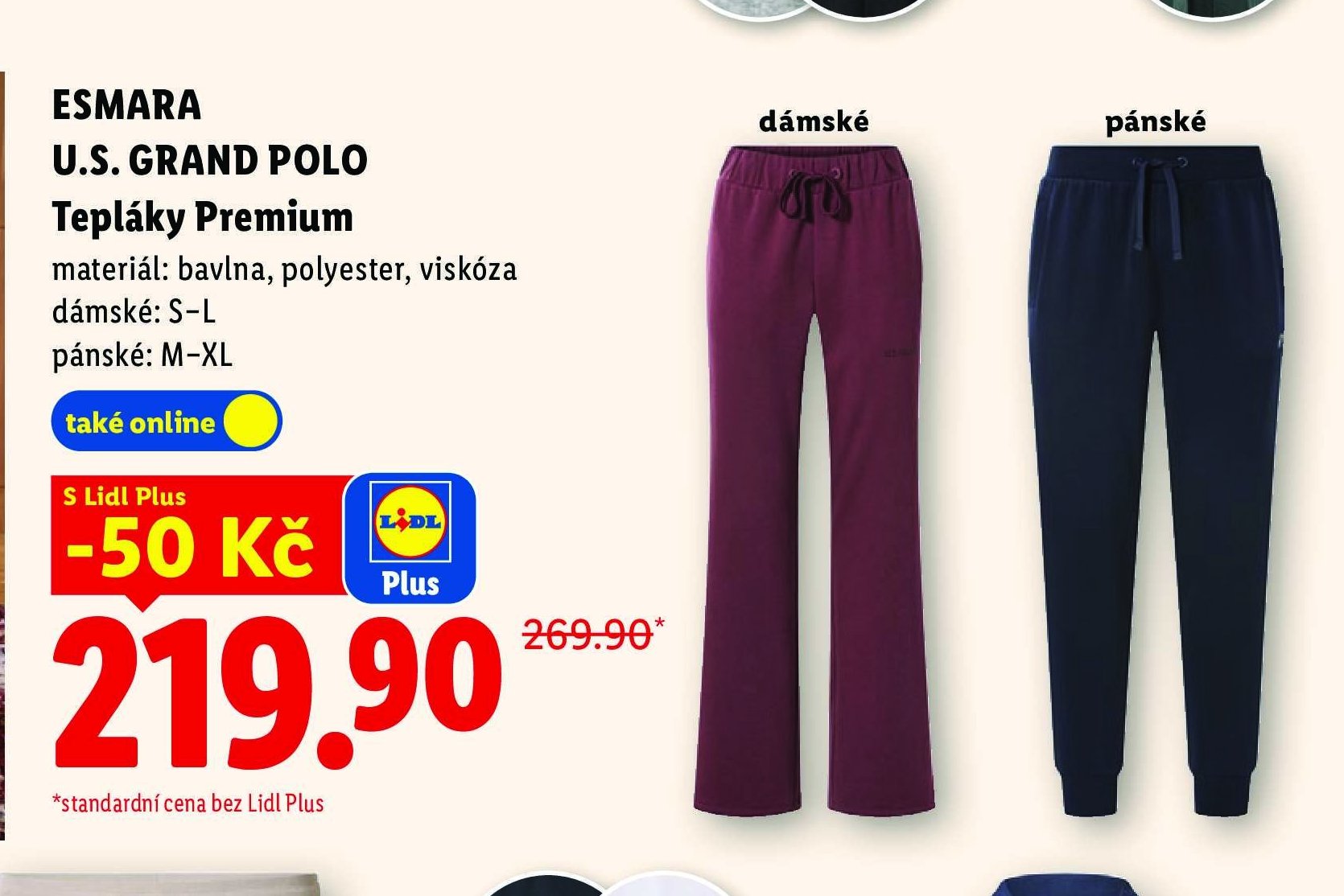 Esmara U.S. Grand Polo Tepláky Premium
