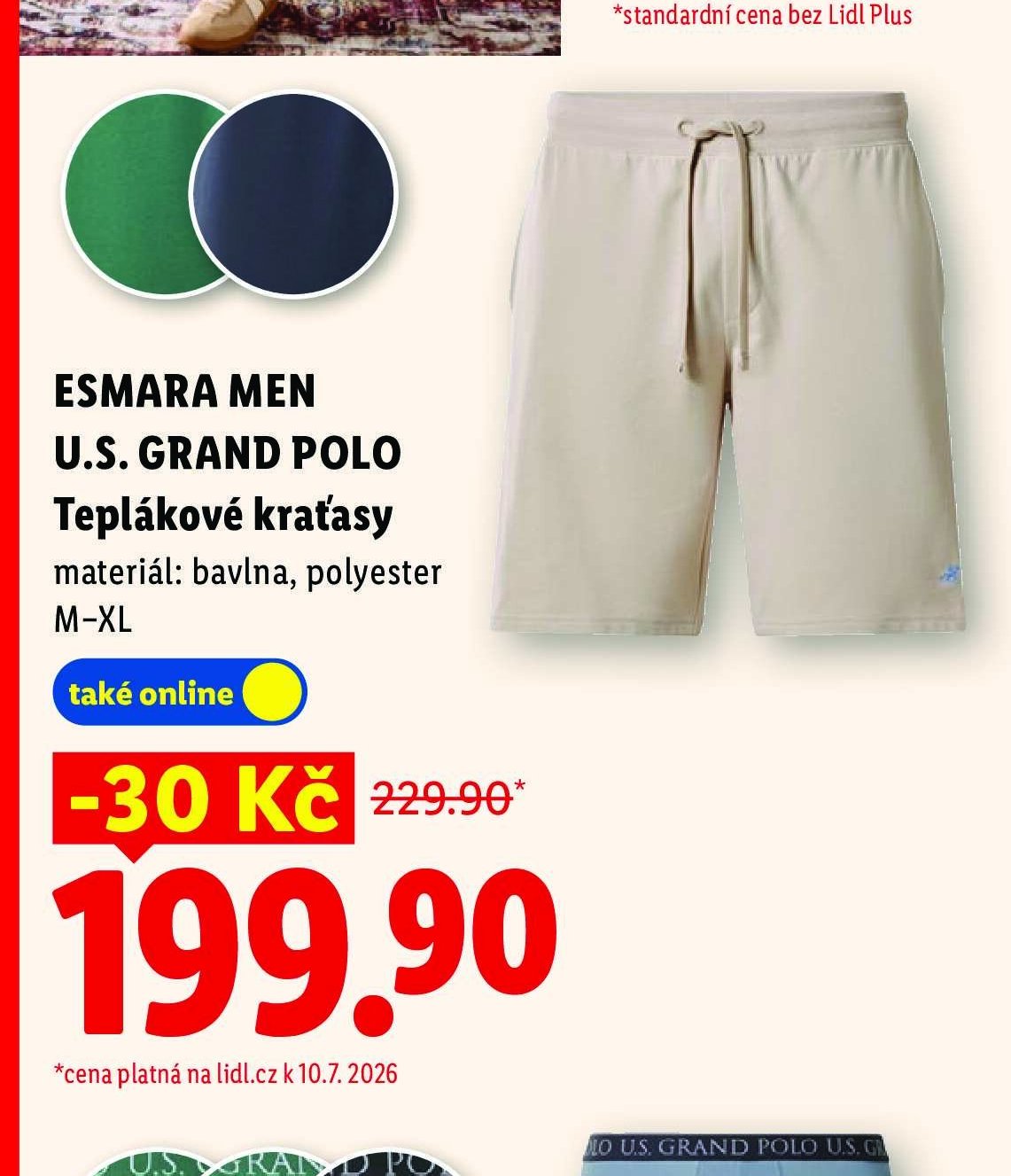 Esmara Men U.S. Grand Polo Teplákové kraťasy
