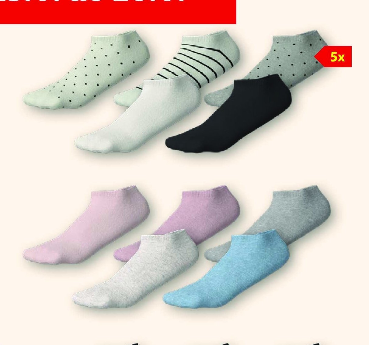 Esmara dámské nízké ponožky - 5 párů