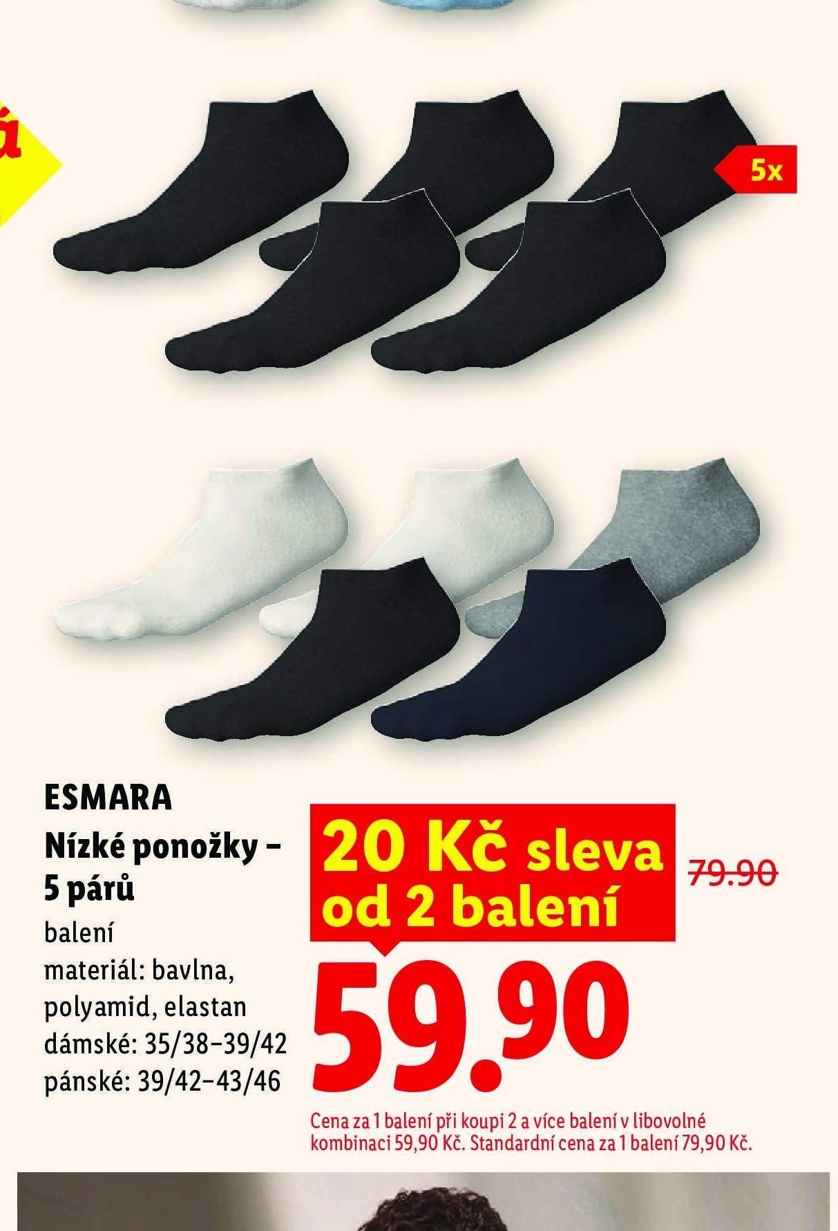 Esmara pánské nízké ponožky - 5 párů