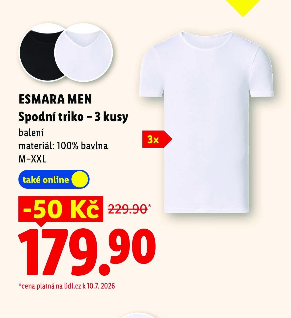 Esmara Men spodní triko - 3 kusy