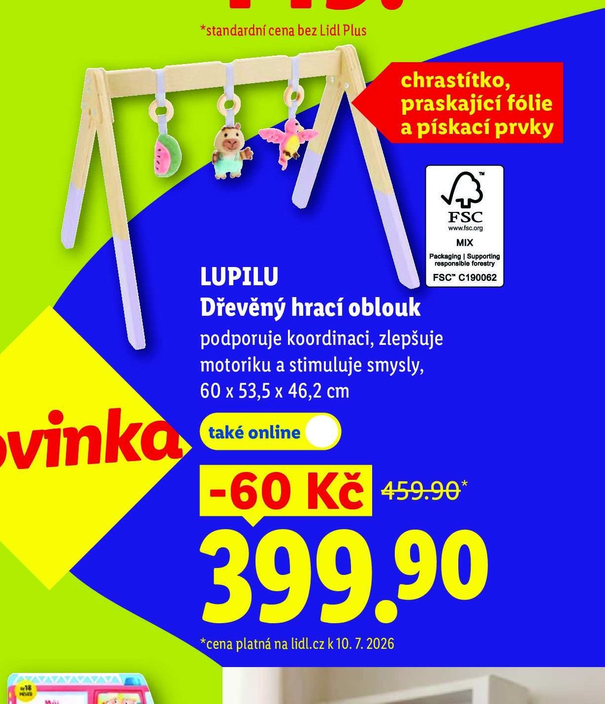 LUPILU Dřevěný hrací oblouk