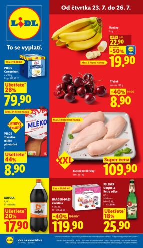 aktuální leták Lidl 23.7.2026-26.7.2026