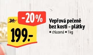 Vepřová pečeně bez kosti - plátky
