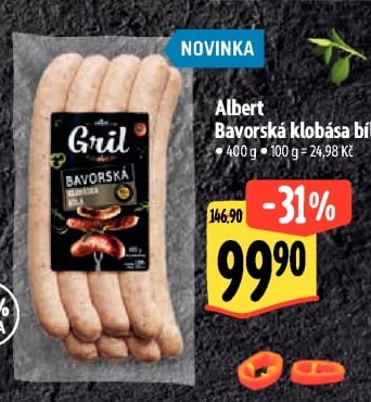 Albert Bavorská klobása bílá