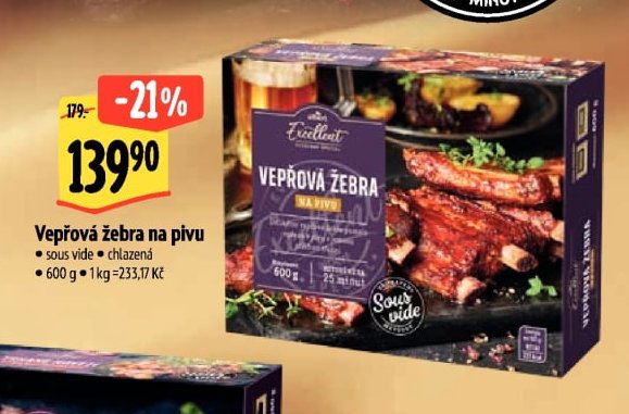 Vepřová žebra na pivu